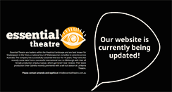 Desktop Screenshot of essentialtheatre.com.au